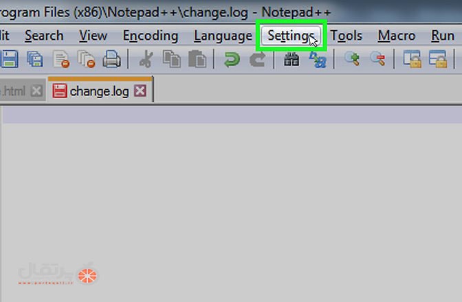 تنظیمات Notepad + +-12